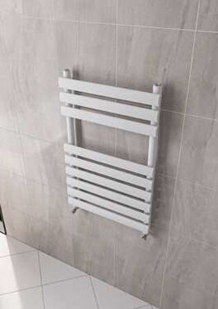 Warma Nuevita Çelik Dizayn Boyalı Havlupan 500x800 Beyaz (RAL 9016 Gloss 80)