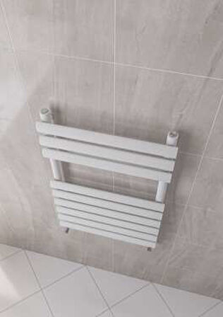 Warma Nuevita Çelik Dizayn Boyalı Havlupan 500x800 Beyaz (RAL 9016 Gloss 80)