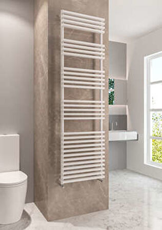 Warma Riva Çelik Dizayn Boyalı Havlupan 600x1800 Beyaz (RAL 9016 Gloss 80)