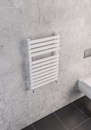 Warma Delfina Çelik Dizayn Boyalı Havlupan 500x800 Beyaz (RAL 9016 Gloss 80)