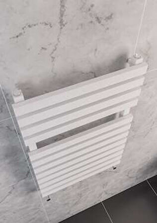 Warma Delfina Çelik Dizayn Boyalı Havlupan 500x800 Beyaz (RAL 9016 Gloss 80)