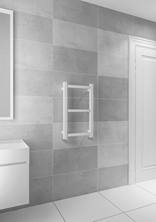 Warma Belinda Çelik Dizayn Boyalı Havlupan 400x700 Pütürlü Beyaz (RAL 9016)