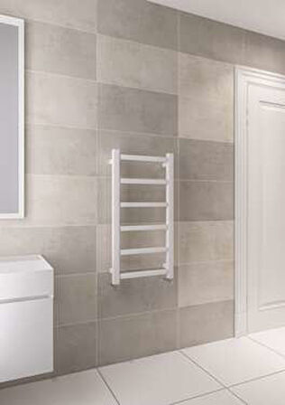 Warma Belinda Çelik Dizayn Boyalı Havlupan 450x900 Pütürlü Beyaz (RAL 9016)