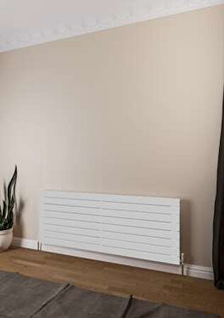 Warma Teos Yatay Çelik Radyatör 1400X595 Beyaz (RAL 9016 Gloss 80)
