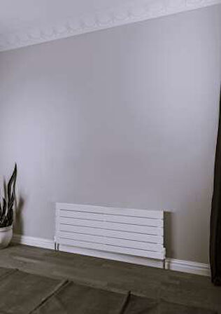 Warma Teos Yatay Çelik Radyatör 1200x445 Pütürlü Beyaz (RAL 9016)