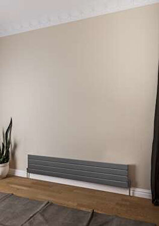 Warma Teos Yatay Çelik Radyatör 1400x295 Pütürlü Antrasit (7946)