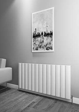 Warma Kavala Yatay Alüminyum Radyatör 1230x600 Pütürlü Beyaz (RAL 9016)