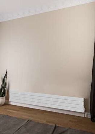 Warma Teos Yatay Çelik Radyatör 1800x295 Pütürlü Beyaz (RAL 9016)