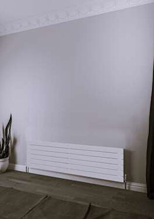 Warma Teos Yatay Çelik Radyatör 1400x445 Pütürlü Beyaz (RAL 9016)