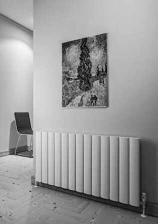 Warma Serez Yatay Alüminyum Radyatör 1230x600 Pütürlü Beyaz (RAL 9016)