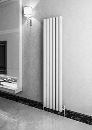 Warma Ula Dikey Alüminyum Radyatör 415x1800 Pütürlü Beyaz (RAL 9016)