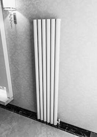 Warma Ula Dikey Alüminyum Radyatör 415x1800 Pütürlü Beyaz (RAL 9016)