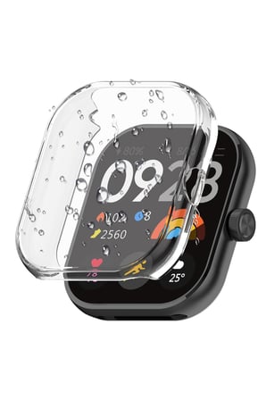 Xiaomi Redmi Watch 4 Uyumlu Şeffaf Silikon Kasa ve Ekran Koruyucu