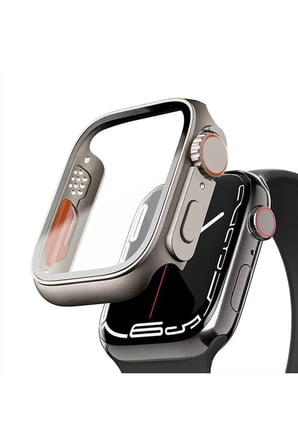 Watch 10. Nesil 42mm Uyumlu Ultra Görünümlü Kasa Ve Ekran Koruyucu Sert Pc Fit Kalıp