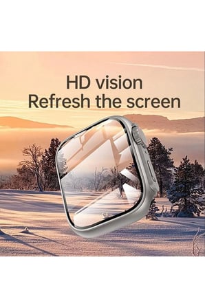Watch 10. Nesil 42mm Uyumlu Ultra Görünümlü Kasa Ve Ekran Koruyucu Sert Pc Fit Kalıp