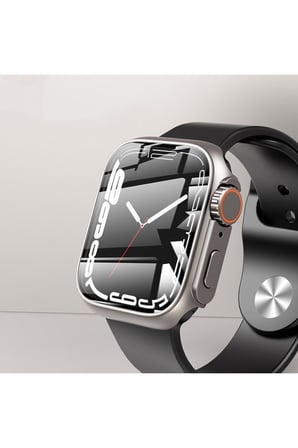 Apple Watch 40 Mm Kasa Ve Ekran Koruyucu Watch Ultra Görünümlü Sert Pc Fit Kalıp Kordon