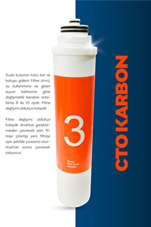 Waterlife Su Arıtma Filtre 4lü Seti Waterfill Tak Çevir Filtre