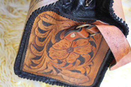 DERSEY HAKİKİ DERİ BAVUL TABA DÖVME HANDMADE ÇANTA