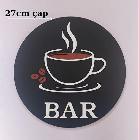 Dekoratif “Bar” Temalı Ahşap Duvar Tablosu