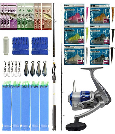 Yek Outdoor Hazır Tekne Oltası Seti Okuma Wave Boat 180H 2 Parça Tekne Kamışı&Kendo Sea Power 5000 Olta Makinesi