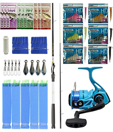 Yek Outdoor Hazır Tekne Oltası Seti Okuma Wave Boat 180H 2 Parça Tekne Kamışı&Kendo Ocean Cast 7000 Olta Makinesi