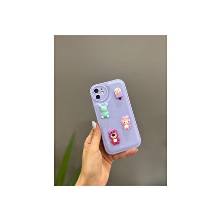 Sevimli Ayıcıklı Puf Kılıf Iphone 11 Uyumlu Kılıf