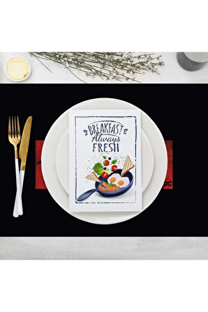 The Batman Black Kumaş Amerikan Servis 4'lü Set 35x50cm (warner Bros Lisanslı Ürün, Keten Kumaş)