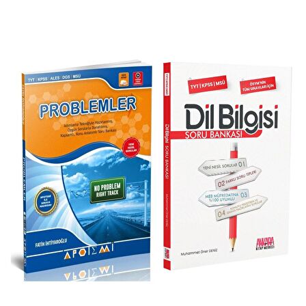 Apotemi Problemler ve AKM Dil Bilgisi Soru Bankası Seti 2 Kitap
