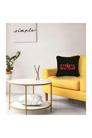 Black The Batman Kadife Yastık (warner Bros Lisanslı, Uluslararası Yıkama Ve Solmama Sertifikası)