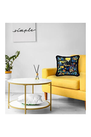 The Batman Kadife Yastık (warner Bros Lisanslı, Uluslararası Yıkama Ve Solmama Sertifikası)