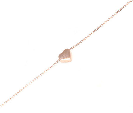 925 Ayar Gümüş Kalp Bileklik, Beyaz