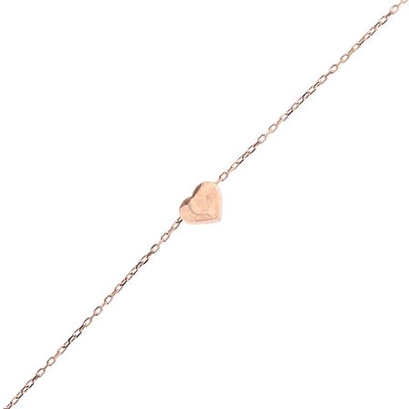 925 Ayar Gümüş Kalp Bileklik, Beyaz