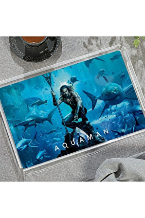 Aquaman Pleksi Tepsi - 40x24 cm (Warner Bros Lisanslı Üründür)