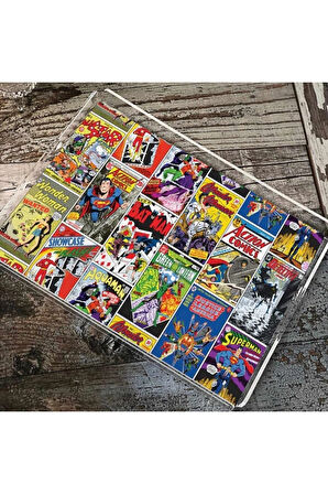 Justice League Pleksi Tepsi - 40x24 cm (Warner Bros Lisanslı Üründür)