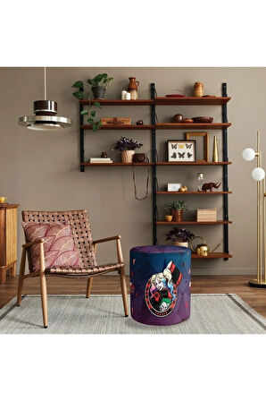 Harley Quinn Puf Warner Bros Lisanslı Ürün Süet Kumaş Uluslararası Solmama Sertifikası