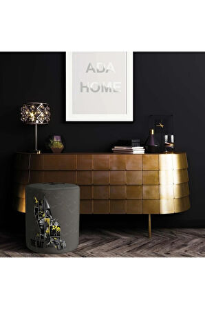 The Bat Puf (Warner Bros Lisanslı Ürün, Süet Kumaş, Uluslararası Solmama Sertifikası)