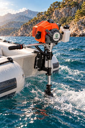 63CC 3 HP 2 Zamanlı Dıştan Takmalı Benzinli Tekne Motoru Uzun Şaft Su Soğutmalı