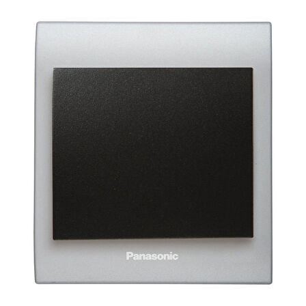Viko Panasonic Thea Blu Tekli Anahtar Çerçeve Chrome Matt+Beyaz, Kapak Siyah