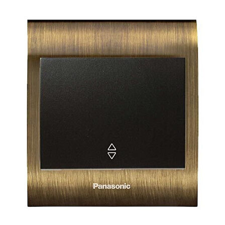 Viko Panasonic Thea Blu Vavian Anahtar, Çerçeve Antique+Dore, Kapak Siyah