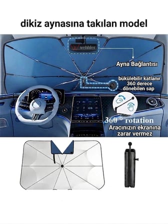 Opel Grandland 1.2 Hybrid Gs E-Dct6 2026 Bükülebilir Saplı Şemsiye Tip Ön Cam Güneşliği