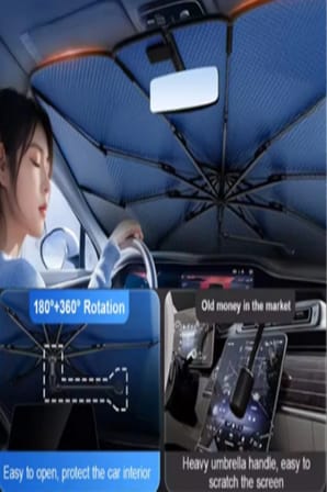 Dacia Dokker 2012-2013-2014-2015-2016 Bükülebilir Saplı Şemsiye Tip Ön Cam Güneşliği