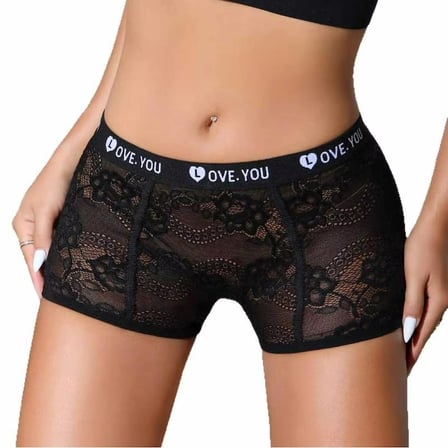 Kadın Dantelli Orta Bel Elastik Bel Bantlı Yumuşak Boxer WBX1001