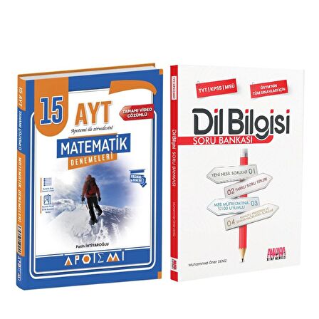 Apotemi AYT Matematik Deneme ve AKM Dil Bilgisi Soru Bankası Seti 2 Kitap