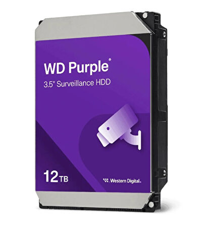 Western Digital Purple Pro 12TB 7200RPM 256MB SATA3 3.5" Güvenlik Harddisk (WD121PURP)