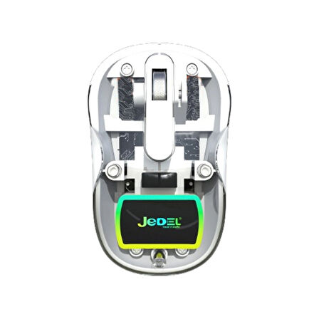 Kablosuz Şeffaf Mouse Bluetooth Bağlantı Mouse Usb Bağlantı veya Type-C Yeni Nesil Bağlantı Beyaz 