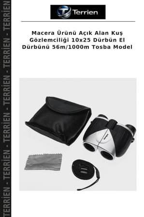 Macera Ürünü Açık Alan Kuş Gözlemciliği 10x25 Dürbün El Dürbünü 56m/1000m Tosba Model