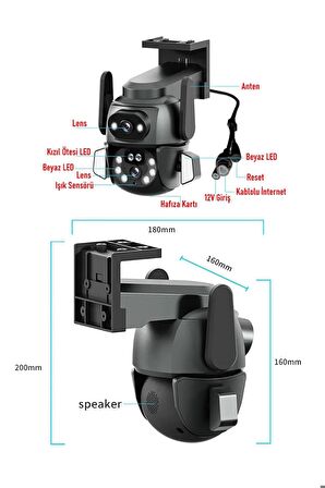 MPIA Hina Dual Lens 360° Hareketli WiFi Waterproof Ip Güvenlik Kamerası (CareCamPro) Uygulama