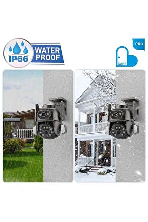 MPIA Hina Dual Lens 360° Hareketli WiFi Waterproof Ip Güvenlik Kamerası (CareCamPro) Uygulama