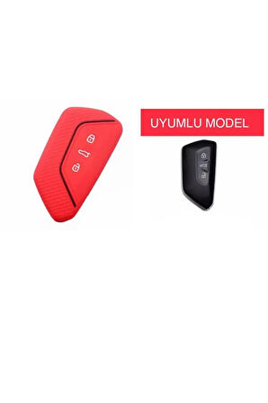 Mk4 Yeni Seat Leon Fr Uyumlu Silikon Anahtar Koruma Kılıfı 1 Adet Siyah 1 Adet Kırmızı Toplam 2 Adet
