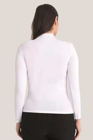 İkili Set Hediyelik Üst Kombin Parçası Kadın Beyaz - Siyah Balıkçı Yaka Uzun Kollu Body 2'li Paket